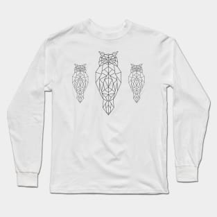 Owl Tattoo Geometry Long Sleeve T-Shirt